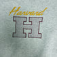 Harvard Crimson Stitched Graphic Crewneck | Size Medium | Vintage 1990s College Grey Sweater |