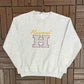 Harvard Crimson Stitched Graphic Crewneck | Size Medium | Vintage 1990s College Grey Sweater |