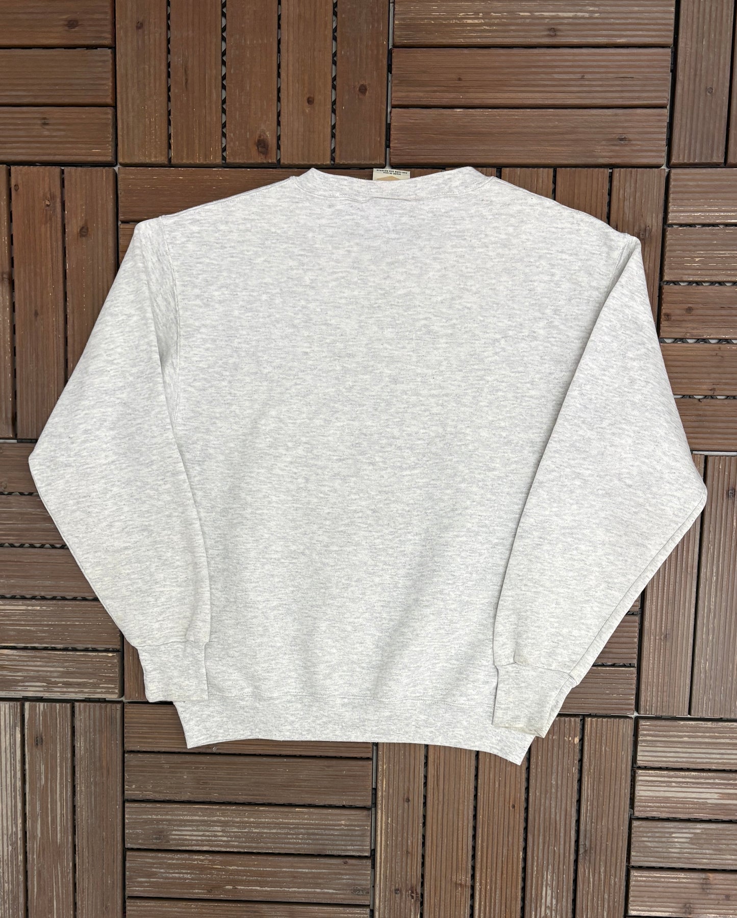 Harvard Crimson Stitched Graphic Crewneck | Size Medium | Vintage 1990s College Grey Sweater |