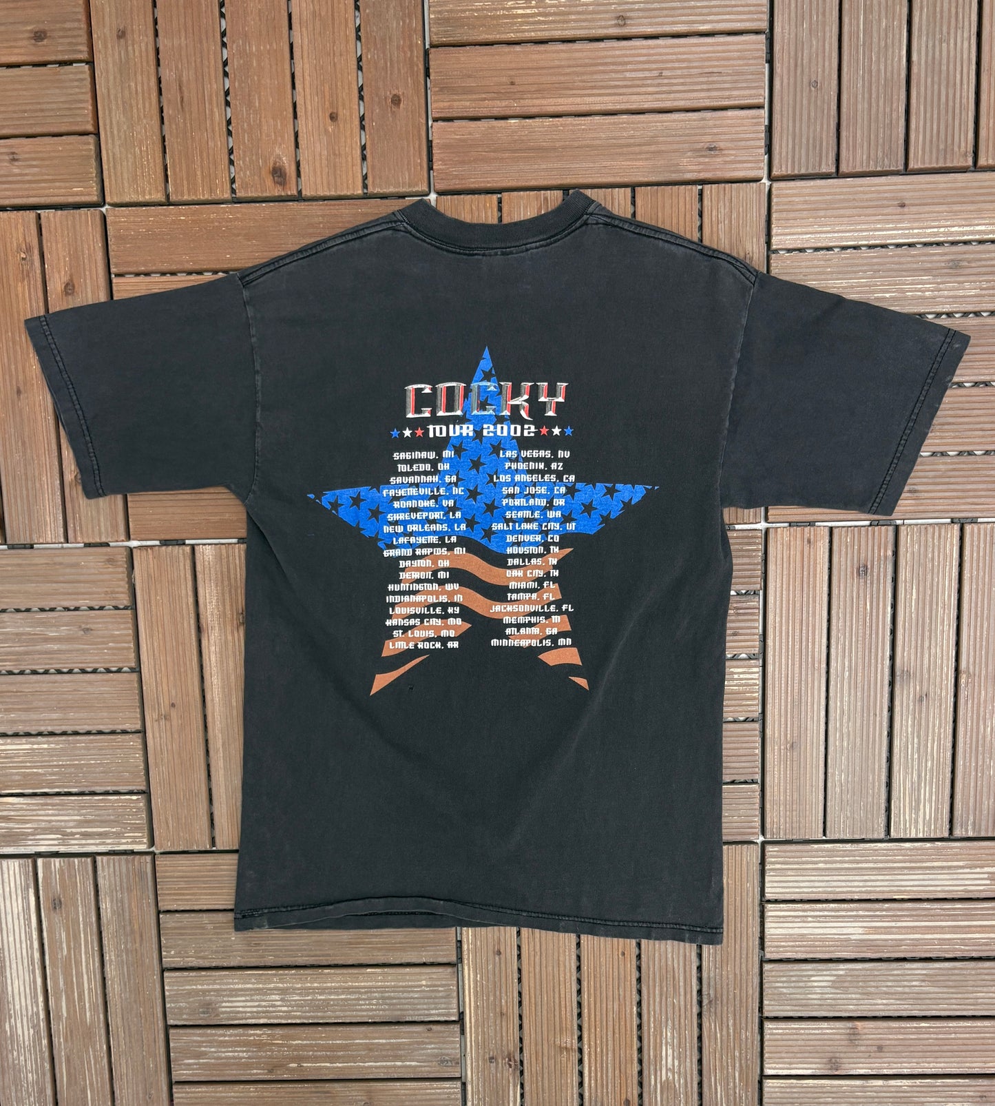 Kid Rock Cocky Tour 2002 Graphic Tee | Size Medium | Vintage 2000s Music Black T-Shirt |