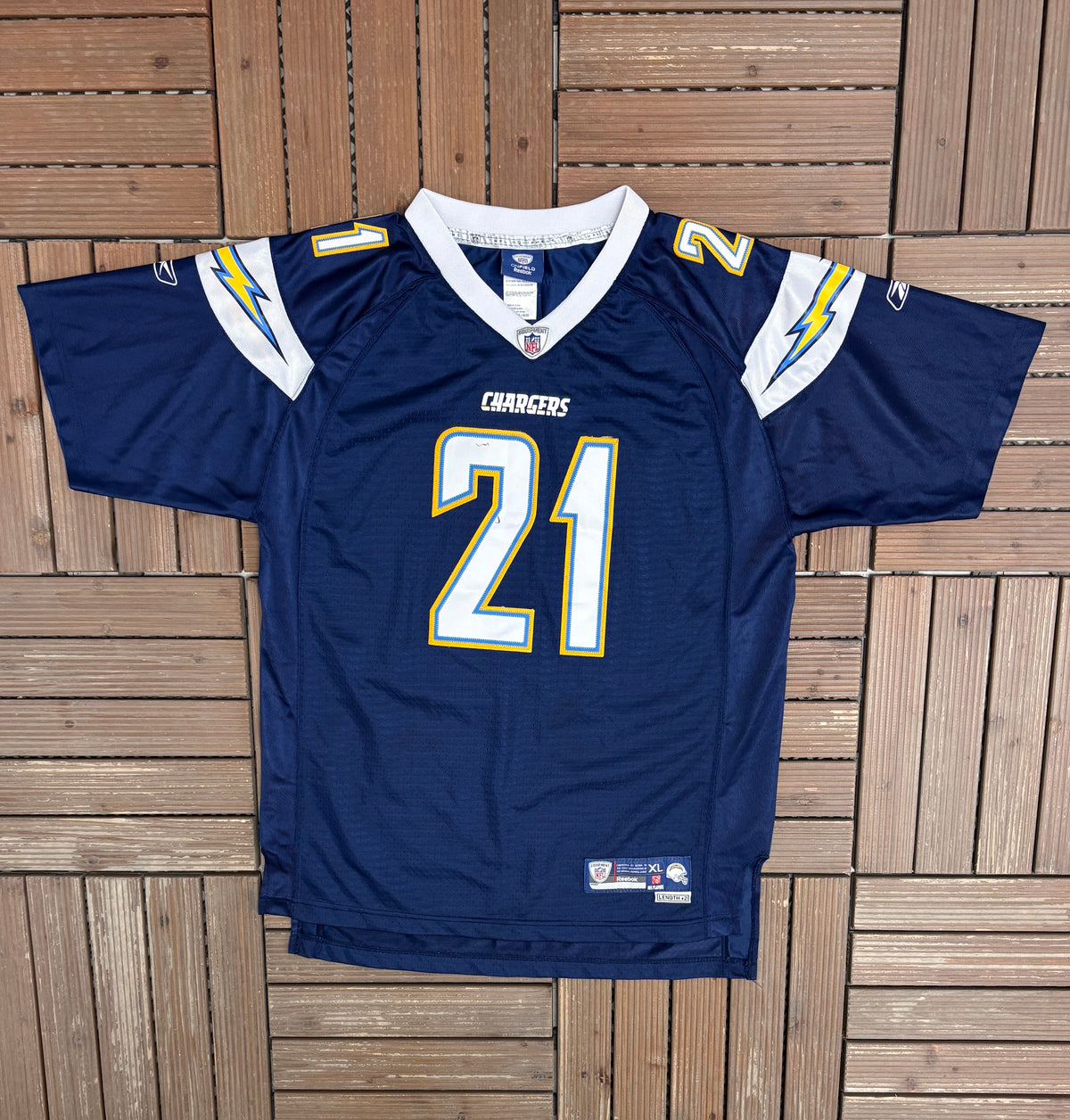 San Diego Chargers LaDainian Tomlinson Football Jersey | Size Youth X-Large | Vintage 2000s NFL Football Blue Jersey |