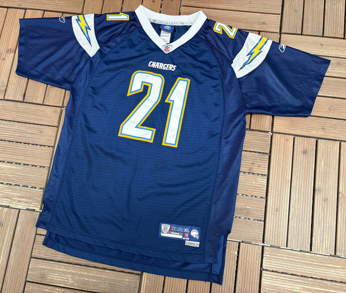 San Diego Chargers LaDainian Tomlinson Football Jersey | Size Youth X-Large | Vintage 2000s NFL Football Blue Jersey |