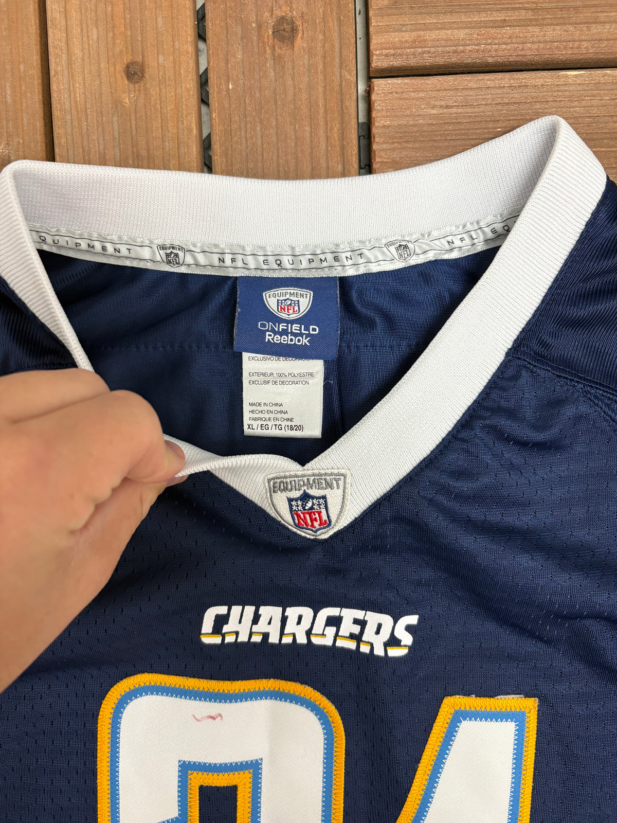 San Diego Chargers LaDainian Tomlinson Football Jersey | Size Youth X-Large | Vintage 2000s NFL Football Blue Jersey |