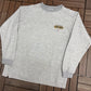 Pittsburgh Steelers Stitched Graphic Fleece Crewneck | Size Medium | Vintage 1990s NFL Football Grey Sweatshirt |