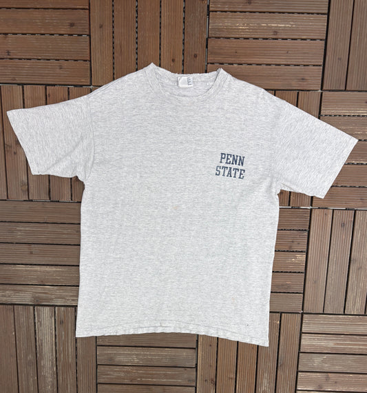 Penn State Nittany Lions Graphic Tee | Size X-Large | Vintage 1990s College Grey T-Shirt |