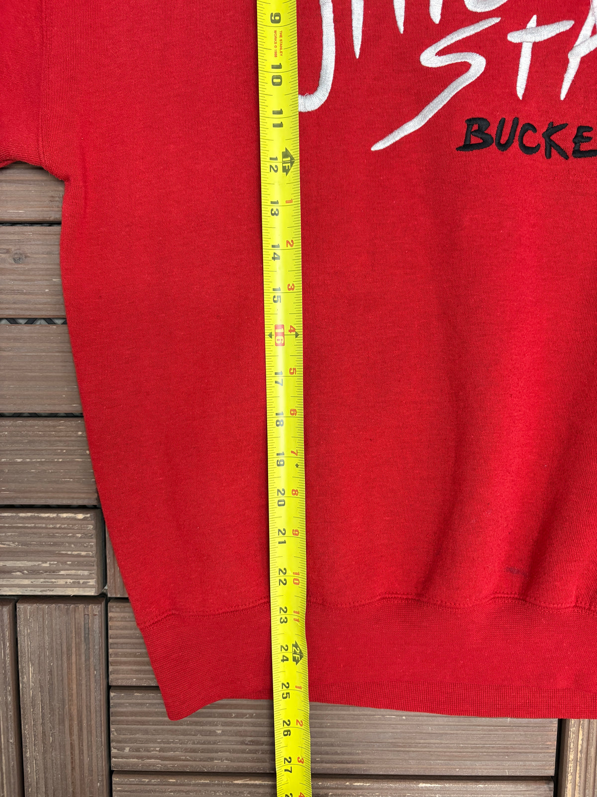 Ohio State University Buckeyes Graphic Crewneck | Size Medium | Vintage 1990s College Red Sweater |