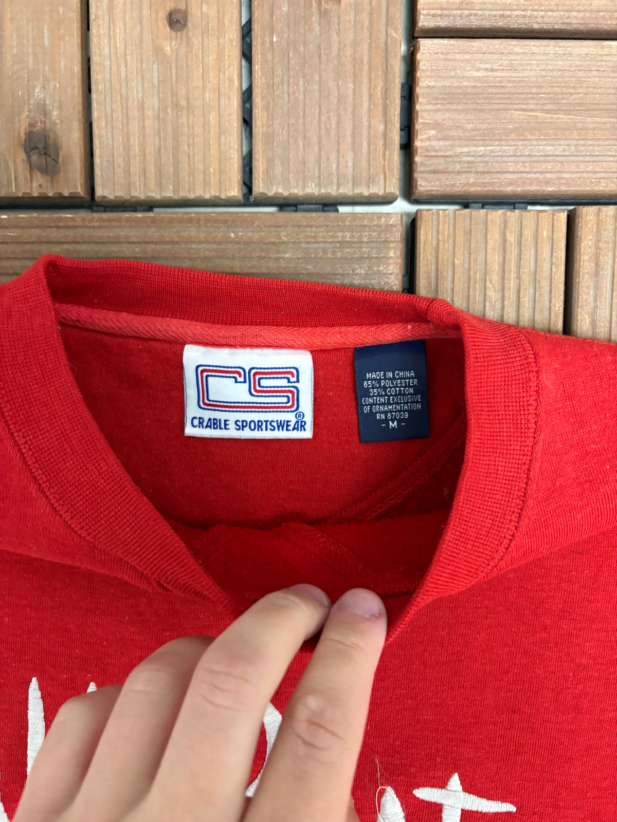 Ohio State University Buckeyes Graphic Crewneck | Size Medium | Vintage 1990s College Red Sweater |