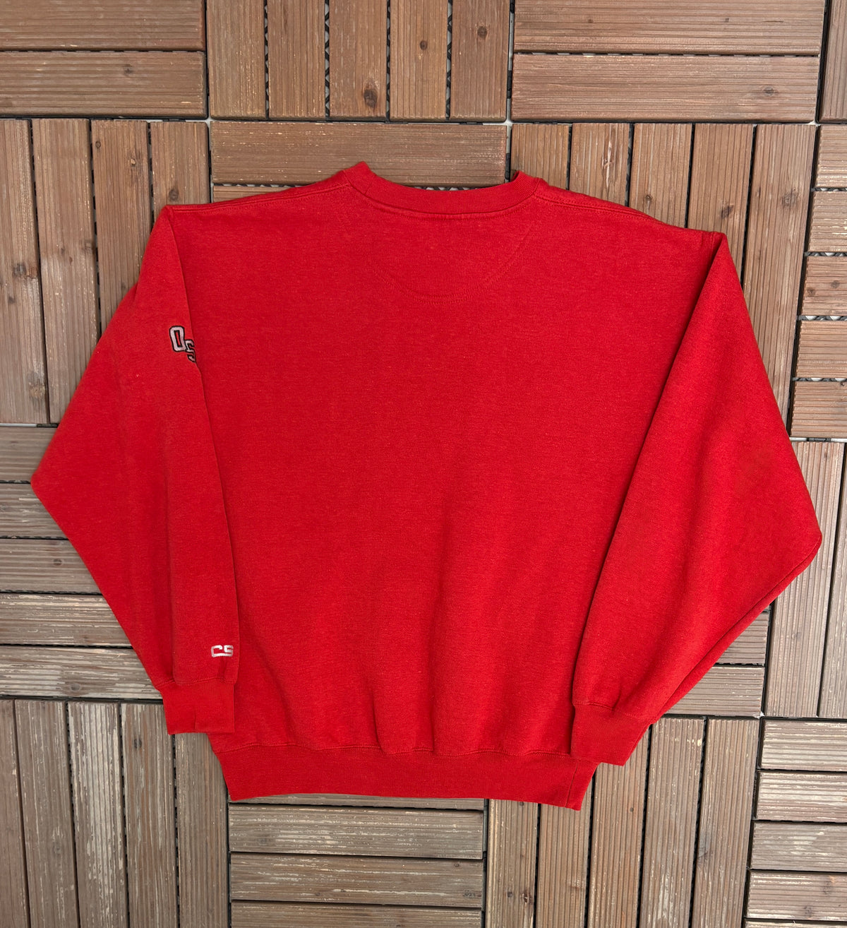 Ohio State University Buckeyes Graphic Crewneck | Size Medium | Vintage 1990s College Red Sweater |