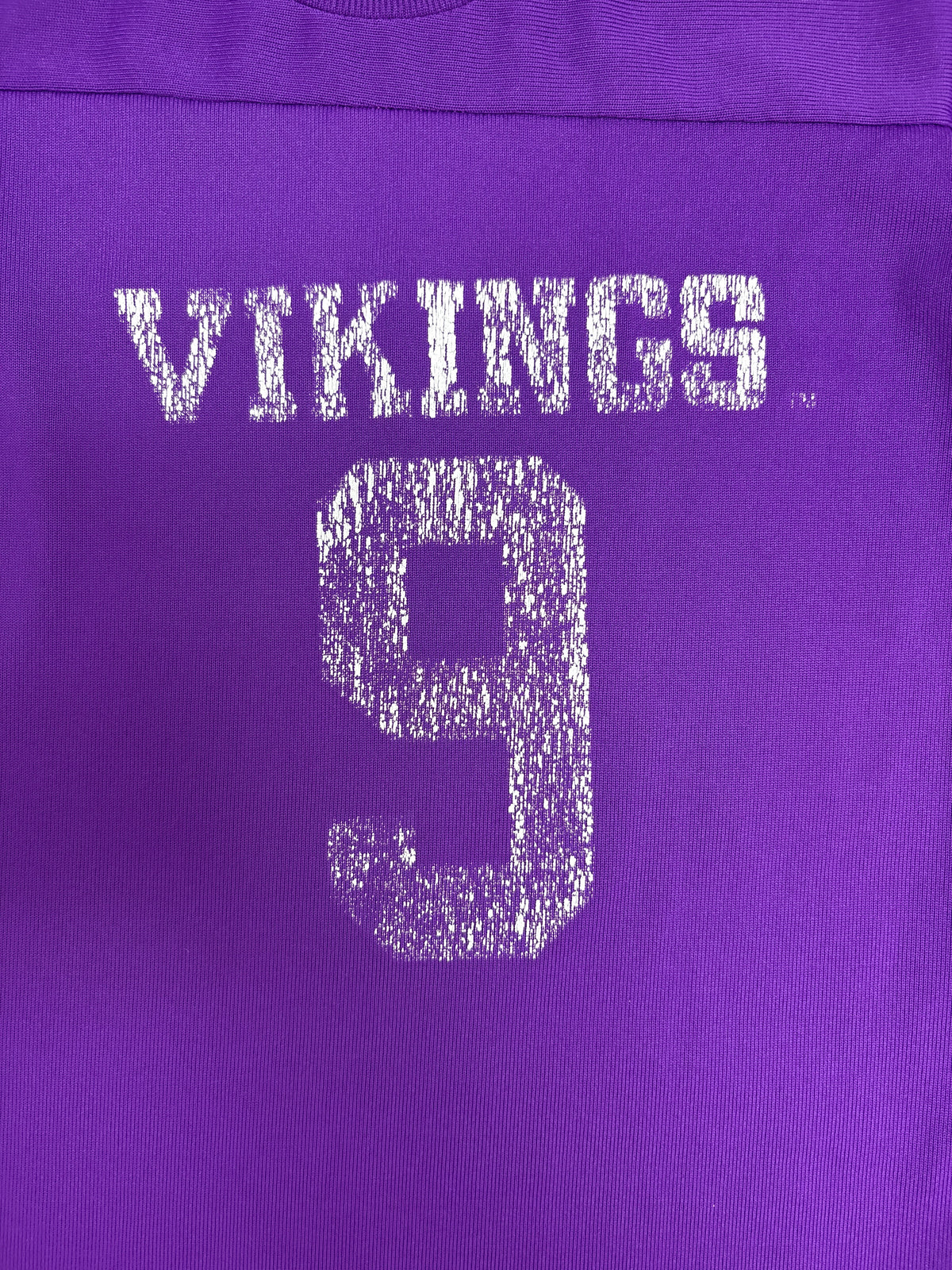 Minnesota Vikings Jersey Style Graphic Tee | Size Small | Vintage 1980s NFL Football Purple T-Shirt |