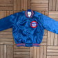 Chicago Cubs Stitched Graphic Jacket | Size Large | Vintage 1990s MLB Baseball Blue Bomber Jacket |