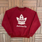 Team Canada 2002 Salt Lake City Olympics Graphic Crewneck | Size Large | Vintage 2000s Promotional Red Sweater |