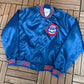 Chicago Cubs Stitched Graphic Jacket | Size Large | Vintage 1990s MLB Baseball Blue Bomber Jacket |