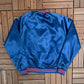 Chicago Cubs Stitched Graphic Jacket | Size Large | Vintage 1990s MLB Baseball Blue Bomber Jacket |