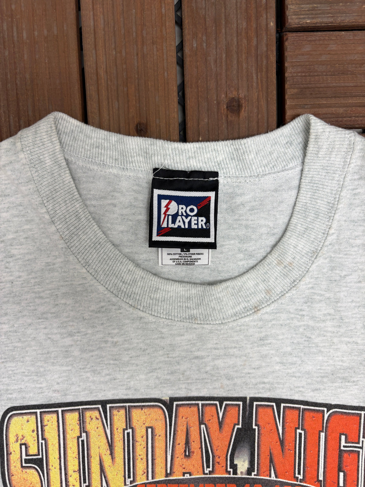 Pittsburgh Steelers vs. Cleveland Browns Sunday Night 1999 Graphic Tee | Size Large | Vintage 1990s NFL Football Grey T-Shirt |