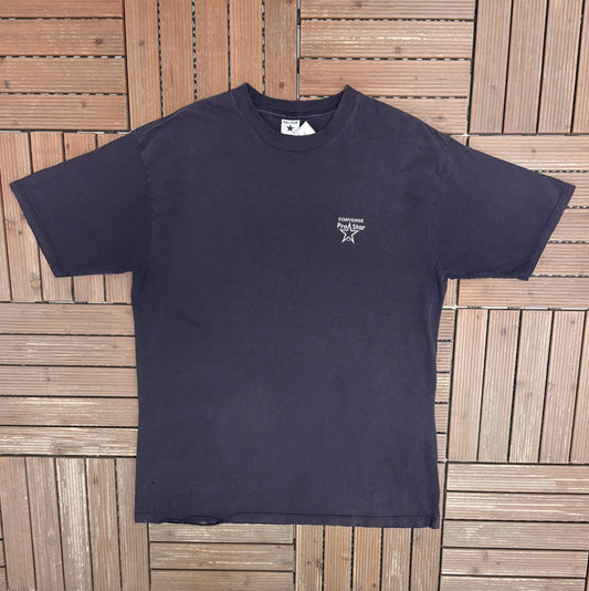 Converse Pro Star Graphic Tee | Size X-Large | Vintage 1990s Distressed Branded Black T-Shirt |