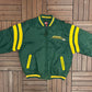 Green Bay Packers Embroidered Graphic Jacket | Size X-Large | Vintage 1990s NFL Football Green Jacket |