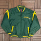 Green Bay Packers Embroidered Graphic Jacket | Size X-Large | Vintage 1990s NFL Football Green Jacket |