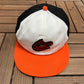 Baltimore Orioles Graphic Hat | Snap Back | Vintage 1990s MLB Baseball Trucker White Cap |