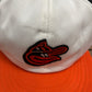 Baltimore Orioles Graphic Hat | Snap Back | Vintage 1990s MLB Baseball Trucker White Cap |