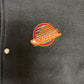 Vancouver Canucks Flying Skate Graphic Jacket | Size X-Large | Vintage 1990s NHL Hockey Black Jacket |