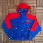 Chicago Cubs Stitched Graphic Jacket | Size Large | Vintage 1990s MLB Baseball Blue Jacket |