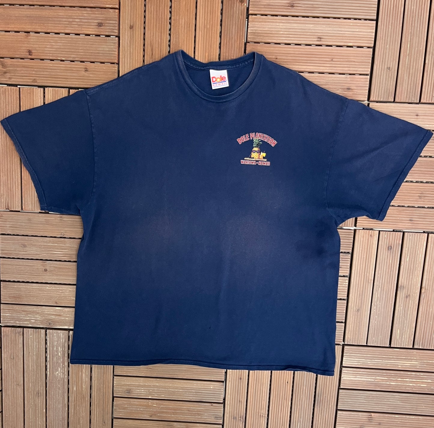 Dole Plantation Hawaii Graphic Tee | Size XX-Large | Vintage 2000s Juice Promotional Blue T-Shirt |