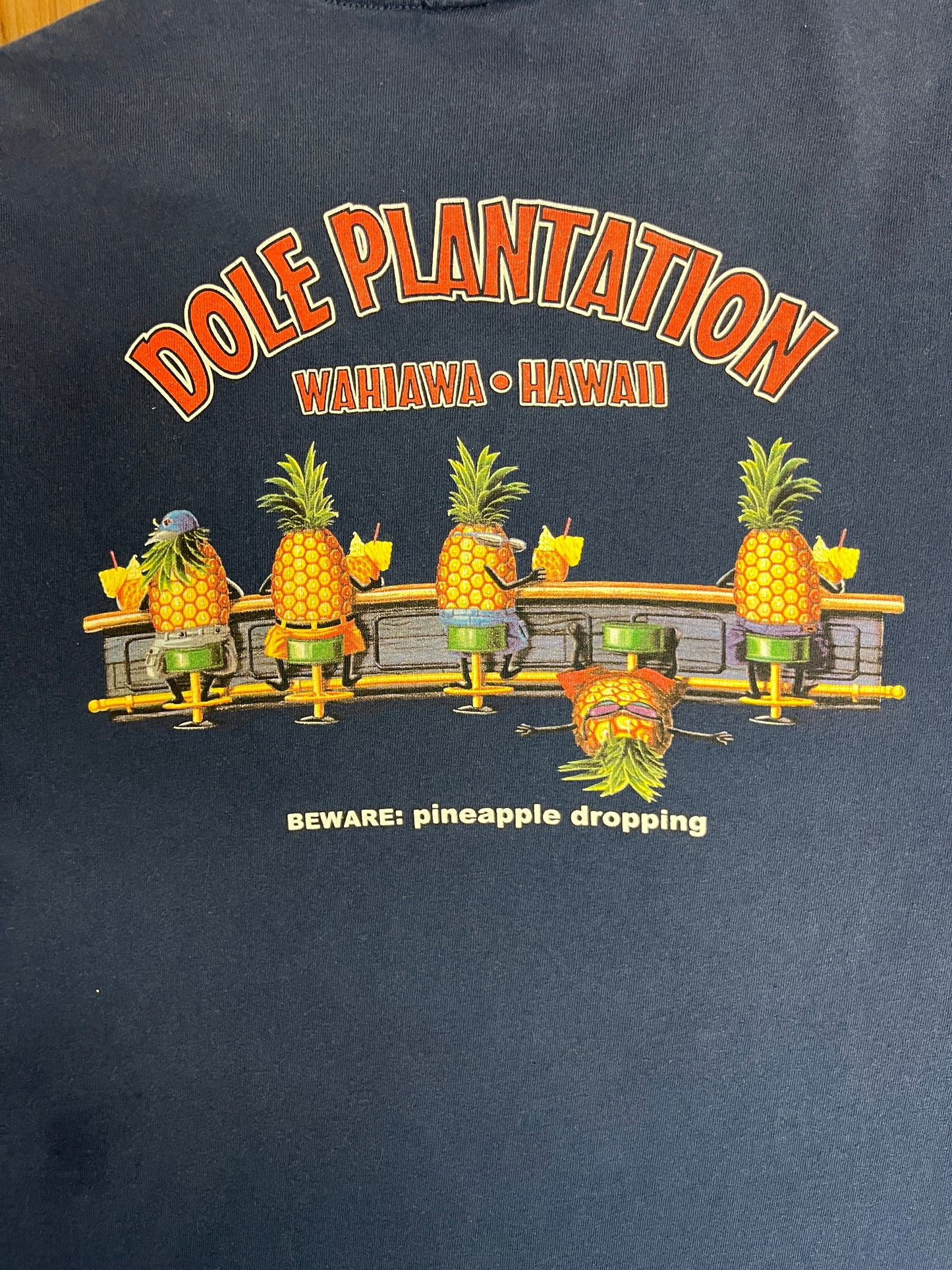 Dole Plantation Hawaii Graphic Tee | Size XX-Large | Vintage 2000s Juice Promotional Blue T-Shirt |