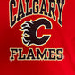 Calgary Flames Graphic Tee | Size X-Large | Vintage 2000s NHL Hockey Red T-Shirt |