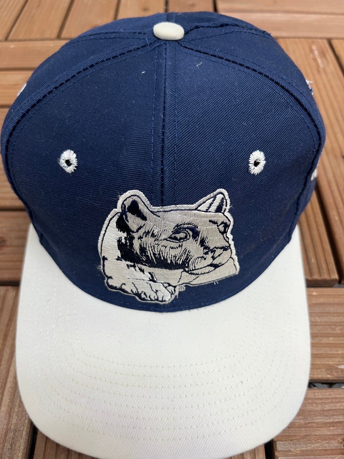 Penn State Nittany Lions Graphic Hat | Size 7 1/8 | Vintage 1990s College Blue Cap |