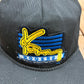 Kenny Rogers Stitched Graphic Hat | Snap Back | Vintage 1980s Country Music Black Cap |