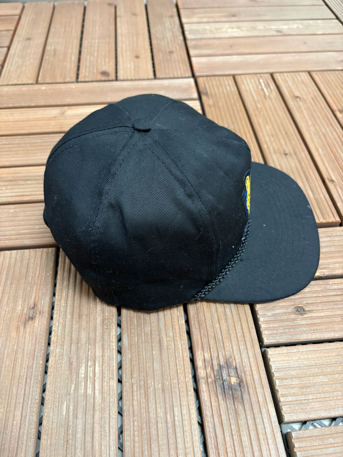 Kenny Rogers Stitched Graphic Hat | Snap Back | Vintage 1980s Country Music Black Cap |