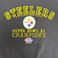 Pittsburgh Steelers Super Bowl XL Champions Graphic Crewneck | Size Medium | Vintage 2000s Football Black Sweater |