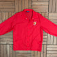 Big Jon Fishing Graphic Windbreaker | Size Medium | Vintage 1980s Promotional Red Jacket |