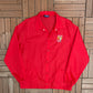 Big Jon Fishing Graphic Windbreaker | Size Medium | Vintage 1980s Promotional Red Jacket |