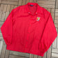 Big Jon Fishing Graphic Windbreaker | Size Medium | Vintage 1980s Promotional Red Jacket |