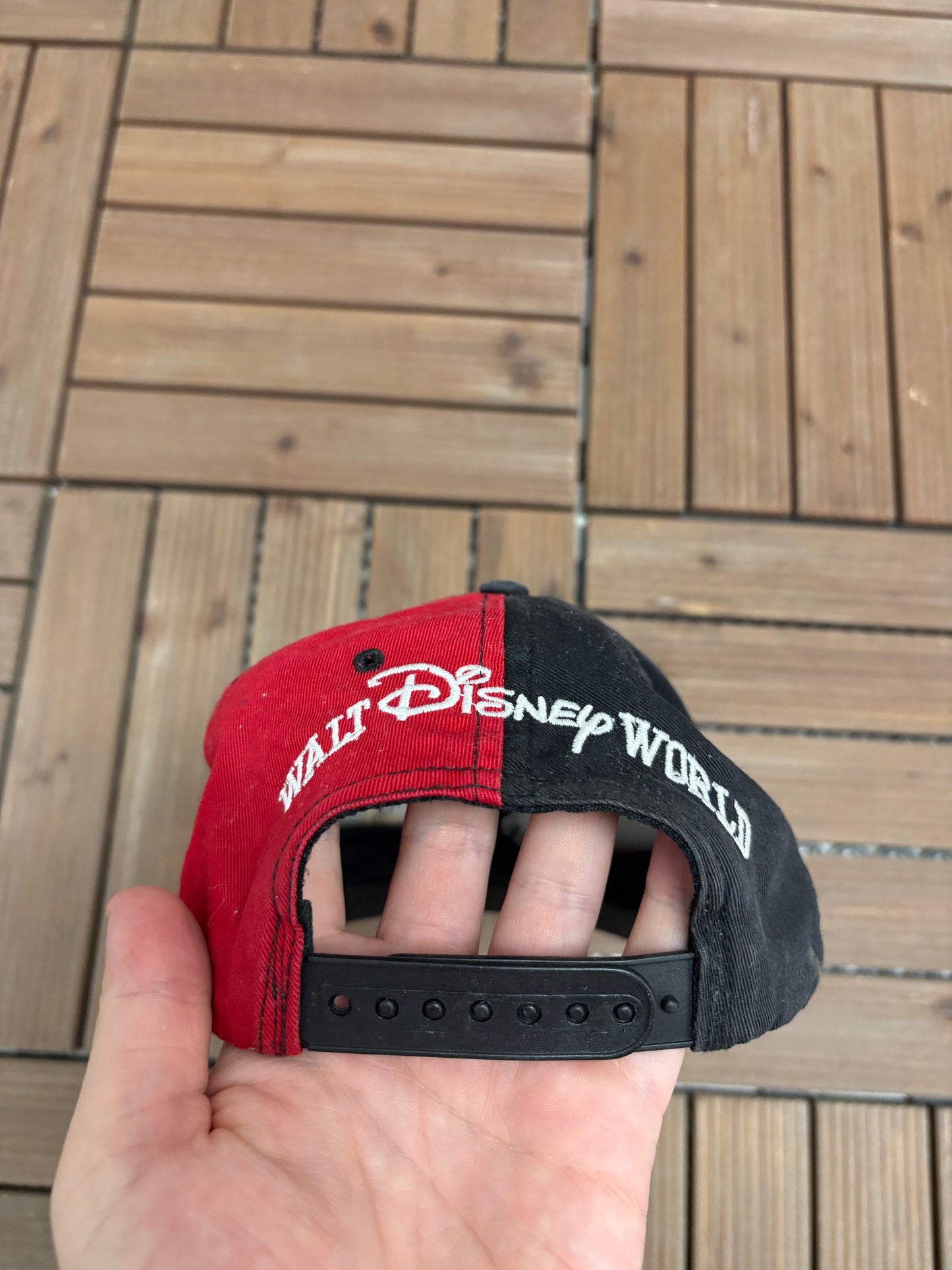 Mickey Mouse '97 Graphic Hat | Snap Back | Vintage 1990s Disney Cartoon Black Cap |