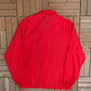 Big Jon Fishing Graphic Windbreaker | Size Medium | Vintage 1980s Promotional Red Jacket |