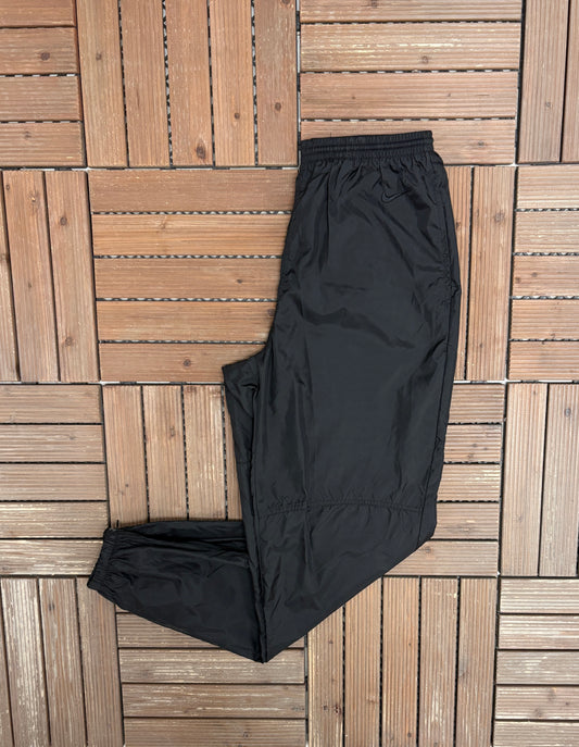 Nike Black Track Pants | Size Medium | Vintage 1990s Nike Branded Black Trackpants |