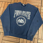 Penn State Nittany Lions Graphic Crewneck | Size Large | Vintage 1990s Blue College Sweater |