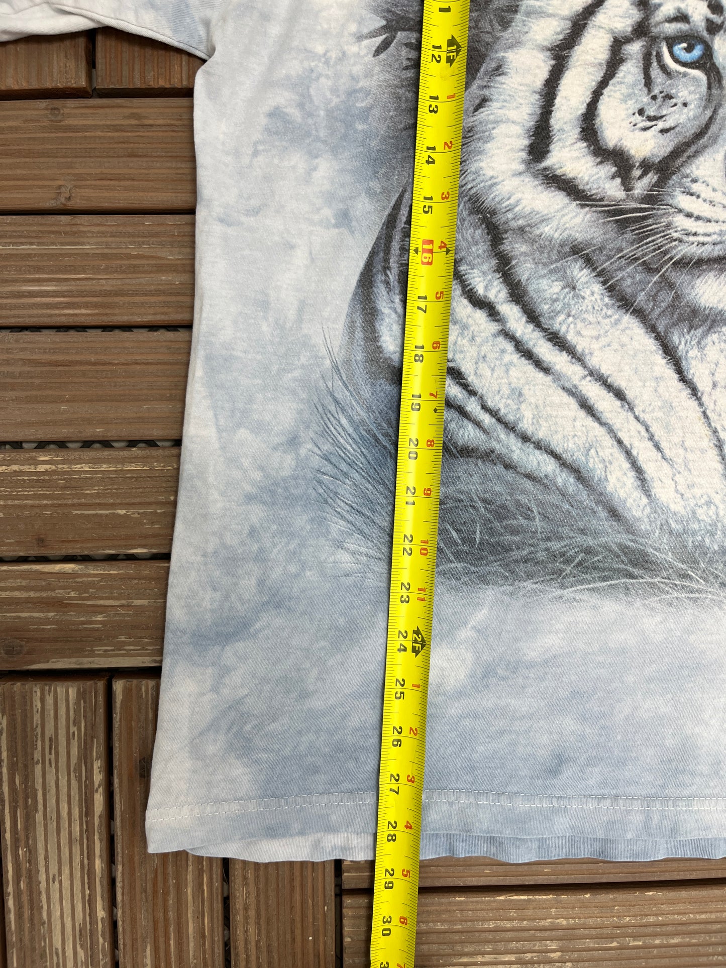 Tigers & Panther Graphic Tee | Size XX-Large | Vintage 2000s Promotional Animal Blue T-Shirt |