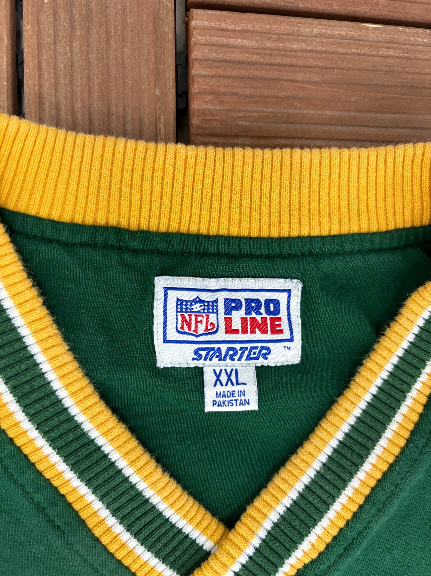 Green Bay Packers Embroidered Graphic Vest | Size XX-Large | Vintage 1990s NFL Football Green Starter Coach Vest |