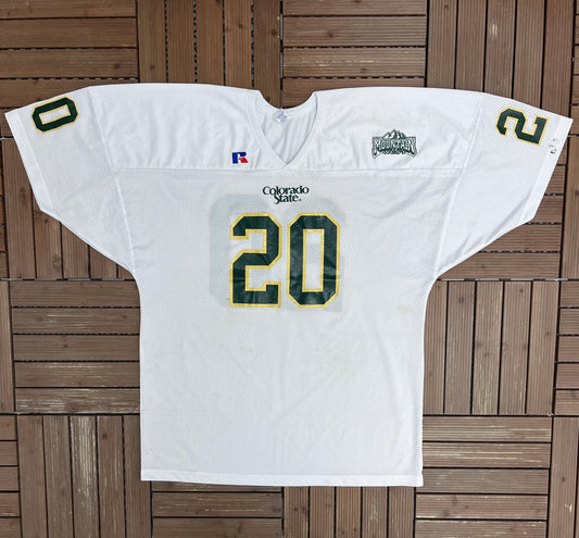 Colorado State Rams Football Jersey | Size XX-Large | Vintage 1990s Made in USA White Jersey |