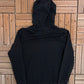 Wimbledon Head Stitched Graphic Hoodie | Size Medium | Vintage 2000s Tennis Black Sweater |