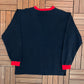 Coca-Cola Embroidered Graphic Crewneck | Size X-Large | Vintage 1990s Promotional Black Sweater |