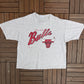 Chicago Bulls Graphic Tee | Size XX-Large | Vintage 1990s NBA Basketball Grey T-Shirt |