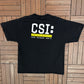 CSI Crime Scene Investigation Las Vegas Graphic Tee | Size XX-Large | Vintage 2000s Promotional Black T-Shirt |