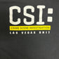 CSI Crime Scene Investigation Las Vegas Graphic Tee | Size XX-Large | Vintage 2000s Promotional Black T-Shirt |