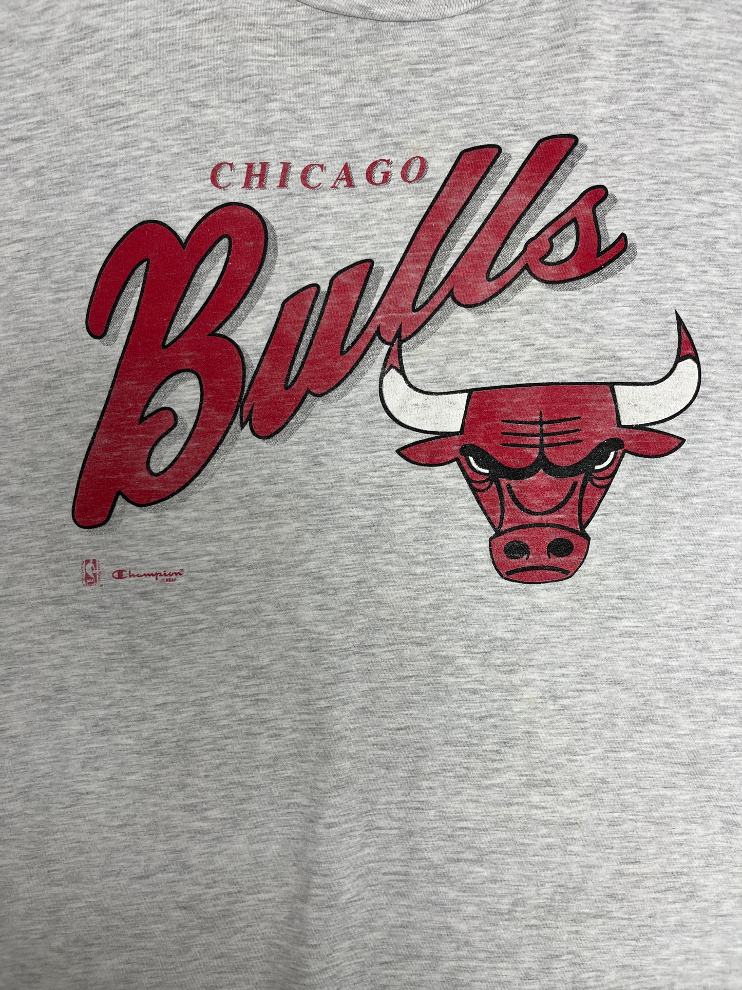 Chicago Bulls Graphic Tee | Size XX-Large | Vintage 1990s NBA Basketball Grey T-Shirt |