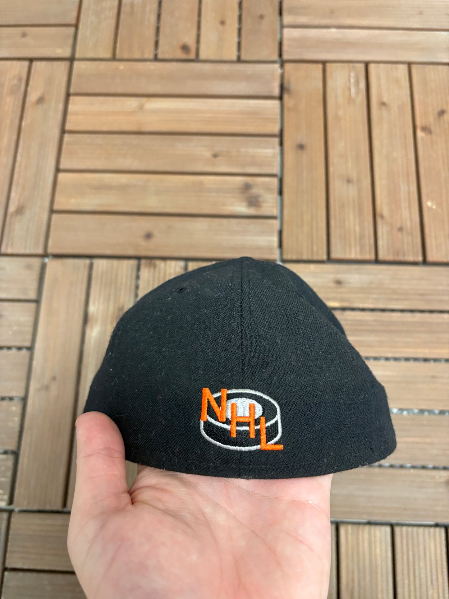 Detroit Red Wings Embroidered Graphic Hat | Size 6 7/8 | Vintage 1990s NHL Hockey Black Cap |