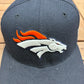 Denver Broncos Embroidered Graphic Hat | Size 6 7/8 | Vintage 1990s NFL Football Blue Cap |